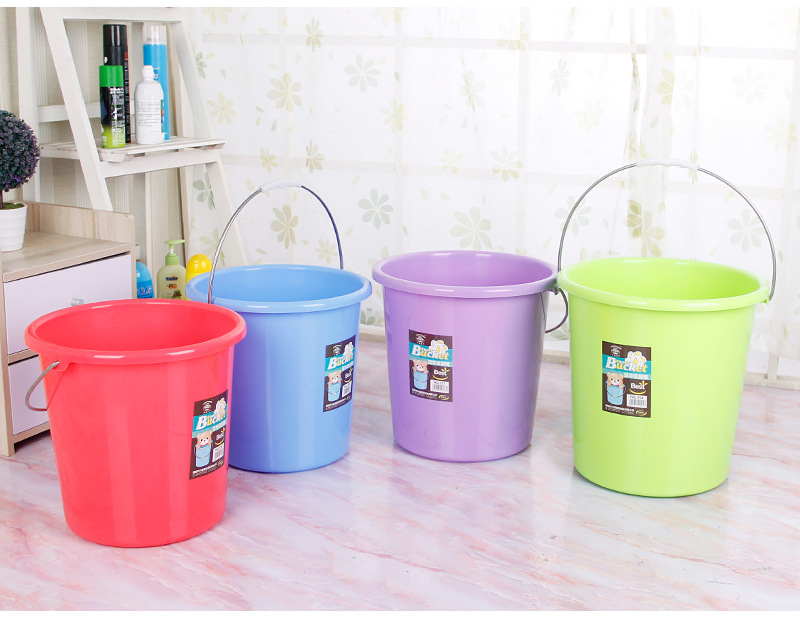 01優(yōu)質(zhì)加厚pp水桶 多功能家用學(xué)生桶 豪華手提塑料桶