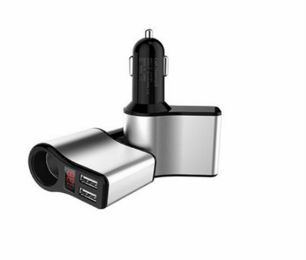 012 USB數(shù)顯車充車載充電器 點(diǎn)煙器車充汽車手機(jī)