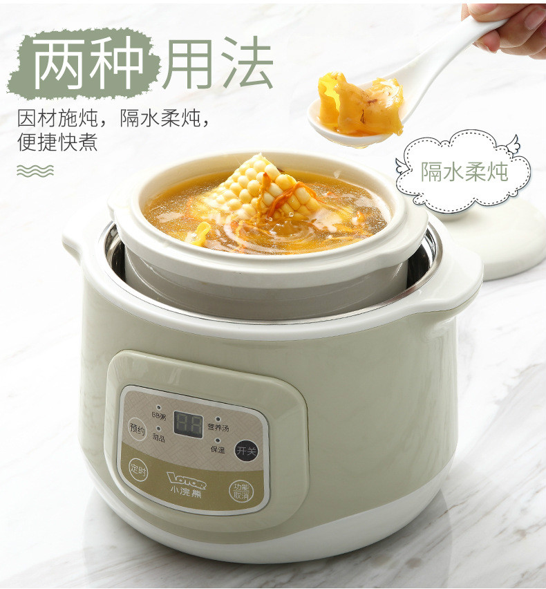 015隔水電燉鍋全自動(dòng)煲湯鍋迷你寶寶煮粥鍋bb煲陶瓷燕窩電燉