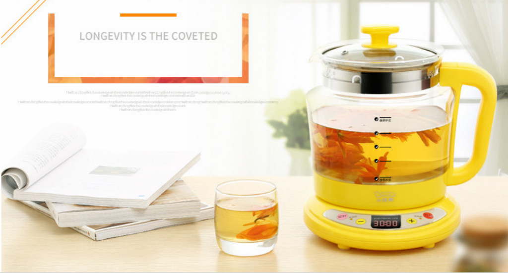 015 養(yǎng)生壺加厚玻璃多功能藥壺分體電煎藥壺煮茶壺