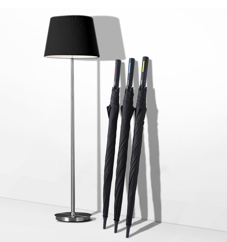 04加大長柄自動雨傘男士商務(wù)直桿傘全纖維黑色30寸高爾夫傘